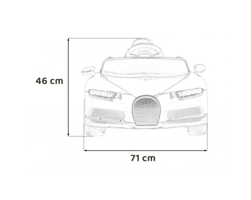 Дитяча акумуляторна машинка Bugatti Chiron Синя