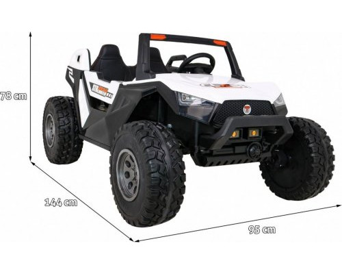 Дитяча акумуляторна машинка Баггі Clash Біла