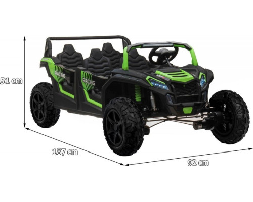 Дитяча акумуляторна машинка Баггі ATV RACING UTV2000 з літій-іонним акумулятором, зелена