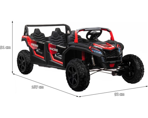 Дитяча акумуляторна машинка Баггі ATV RACING UTV2000 з літій-іонним акумулятором, червона