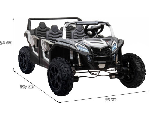 Дитяча акумуляторна машинка Баггі ATV RACING UTV2000 з літій-іонним акумулятором, біла