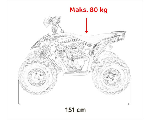 Дитячий акумуляторний квадроцикл моторизований DESERT STORM помаранчевий