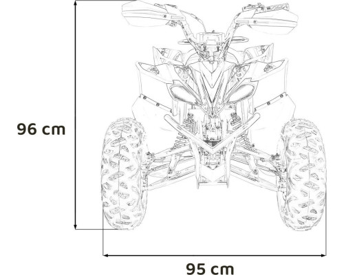 Дитячий акумуляторний квадроцикл моторизований DESERT STORM помаранчевий