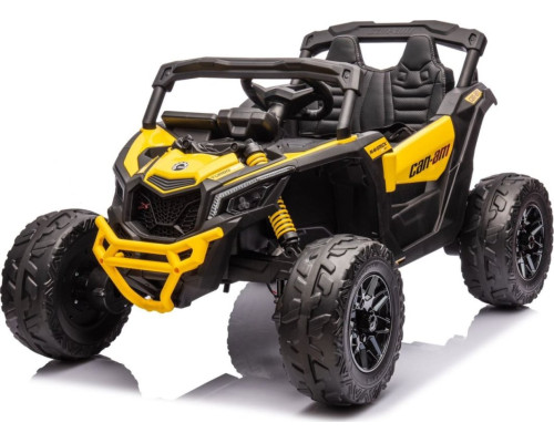 Дитячий акумуляторний квадроцикл CAN-AM Maverick Жовтий