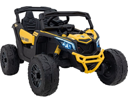 Дитячий акумуляторний квадроцикл CAN-AM Maverick Жовтий