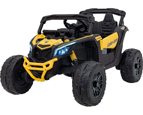 Дитячий акумуляторний квадроцикл CAN-AM Maverick Жовтий