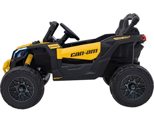 Дитячий акумуляторний квадроцикл CAN-AM Maverick Жовтий