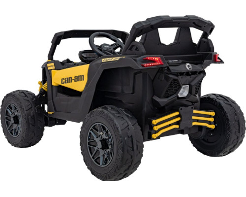 Дитячий акумуляторний квадроцикл CAN-AM Maverick Жовтий