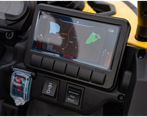 Дитячий акумуляторний квадроцикл CAN-AM Maverick Жовтий