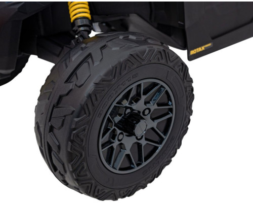 Дитячий акумуляторний квадроцикл CAN-AM Maverick Жовтий