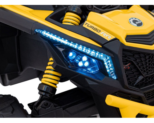 Дитячий акумуляторний квадроцикл CAN-AM Maverick Жовтий