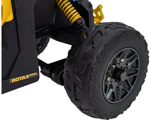 Дитячий акумуляторний квадроцикл CAN-AM Maverick Жовтий