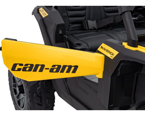 Дитячий акумуляторний квадроцикл CAN-AM Maverick Жовтий