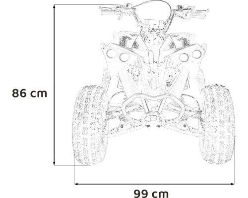 Дитячий акумуляторний квадроцикл RENEGADE HIPERFECT 125CC Червоний