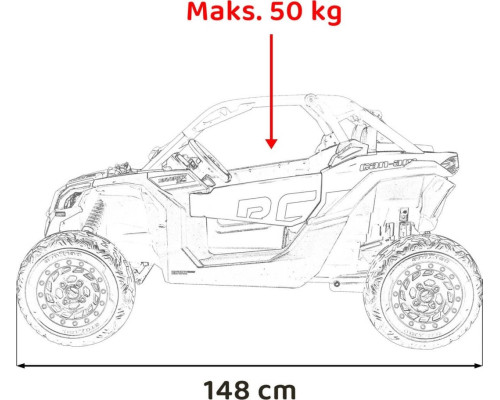 Дитяча акумуляторна машинка Баггі Maverick Turbo RR Рожева