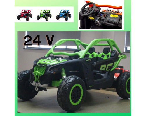 Дитяча акумуляторна машинка Баггі Maverick Turbo RR Green