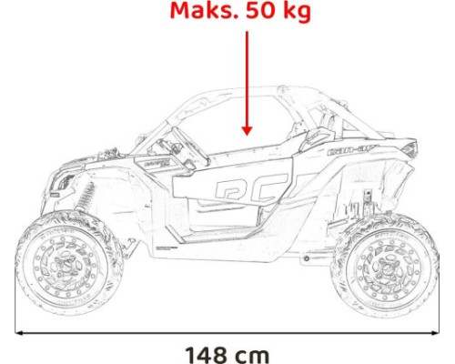 Дитяча акумуляторна машинка Баггі Maverick Turbo RR Чорна