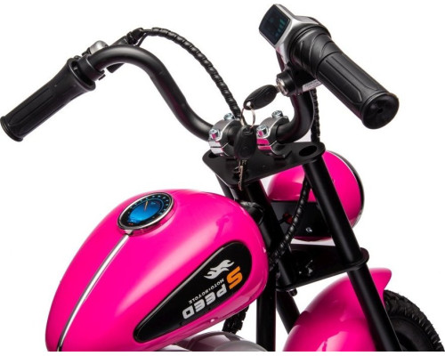 Дитячий акумуляторний мотоцикл SPEED Power Рожевий