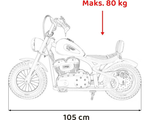 Дитячий акумуляторний мотоцикл SPEED Power Рожевий