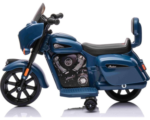 Дитячий акумуляторний мотоцикл Chopper INDIAN Синій