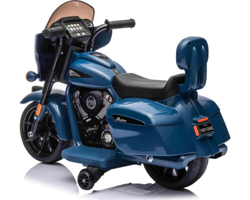 Дитячий акумуляторний мотоцикл Chopper INDIAN Синій