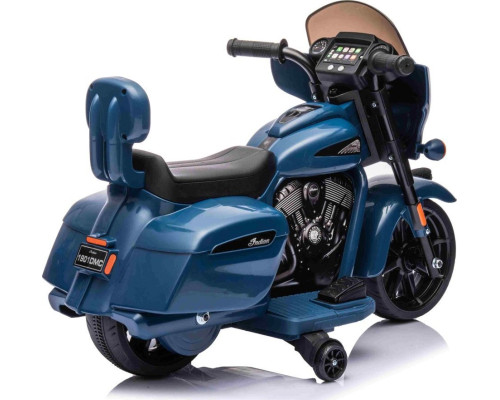 Дитячий акумуляторний мотоцикл Chopper INDIAN Синій