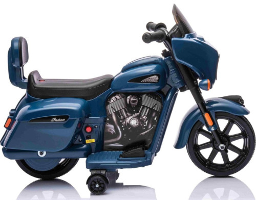 Дитячий акумуляторний мотоцикл Chopper INDIAN Синій