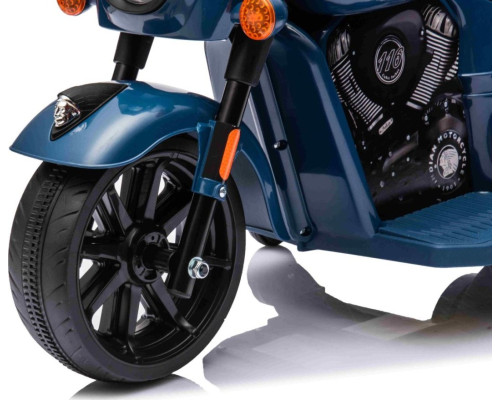 Дитячий акумуляторний мотоцикл Chopper INDIAN Синій