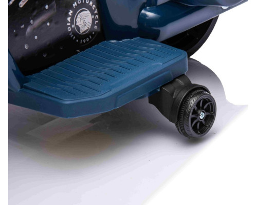 Дитячий акумуляторний мотоцикл Chopper INDIAN Синій