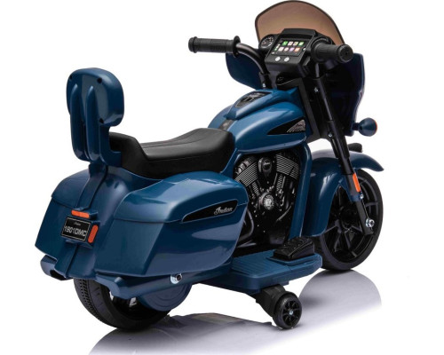 Дитячий акумуляторний мотоцикл Chopper INDIAN Синій