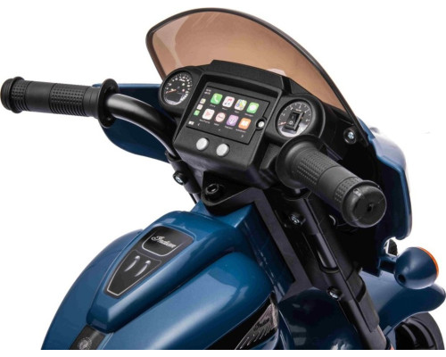 Дитячий акумуляторний мотоцикл Chopper INDIAN Синій