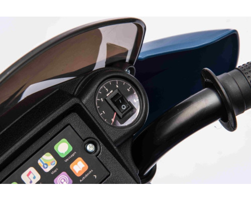 Дитячий акумуляторний мотоцикл Chopper INDIAN Синій