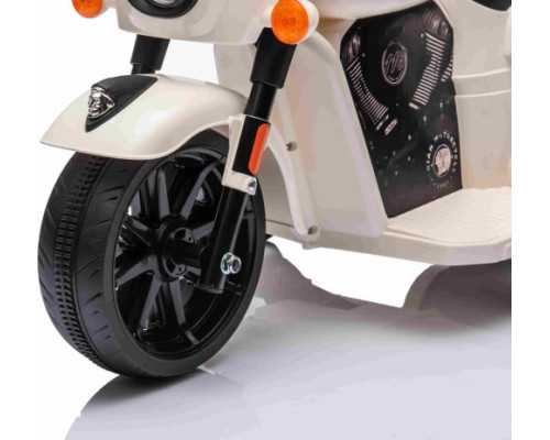 Дитячий акумуляторний мотоцикл Чоппер INDIAN Білий