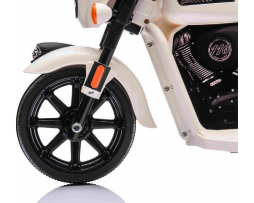 Дитячий акумуляторний мотоцикл Чоппер INDIAN Білий