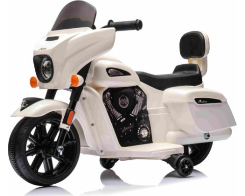 Дитячий акумуляторний мотоцикл Чоппер INDIAN Білий
