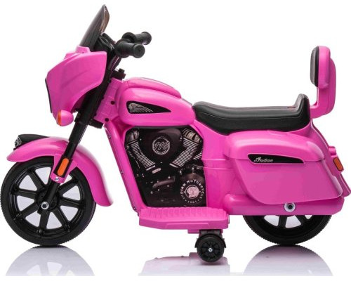 Дитячий акумуляторний мотоцикл Чоппер INDIAN Рожевий