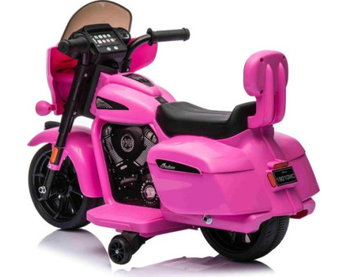 Дитячий акумуляторний мотоцикл Чоппер INDIAN Рожевий