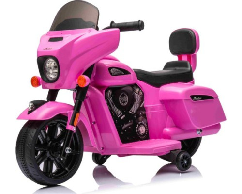 Дитячий акумуляторний мотоцикл Чоппер INDIAN Рожевий