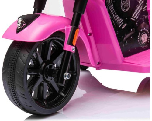 Дитячий акумуляторний мотоцикл Чоппер INDIAN Рожевий