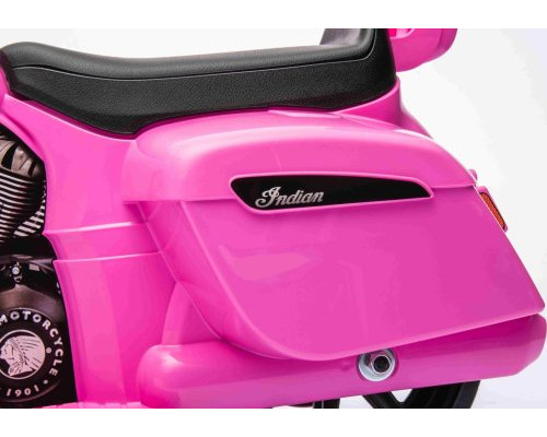Дитячий акумуляторний мотоцикл Чоппер INDIAN Рожевий