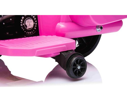 Дитячий акумуляторний мотоцикл Чоппер INDIAN Рожевий