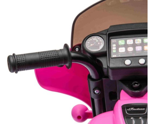 Дитячий акумуляторний мотоцикл Чоппер INDIAN Рожевий