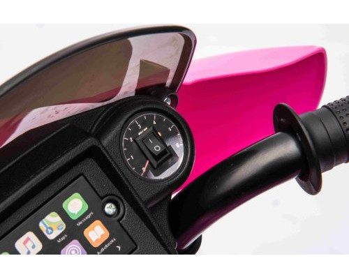 Дитячий акумуляторний мотоцикл Чоппер INDIAN Рожевий