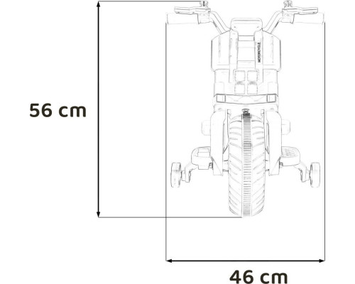 Дитячий акумуляторний мотоцикл Motorek Future 88 Чорний