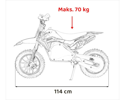 Дитячий акумуляторний мотоцикл RENEGADE 50R Червоний