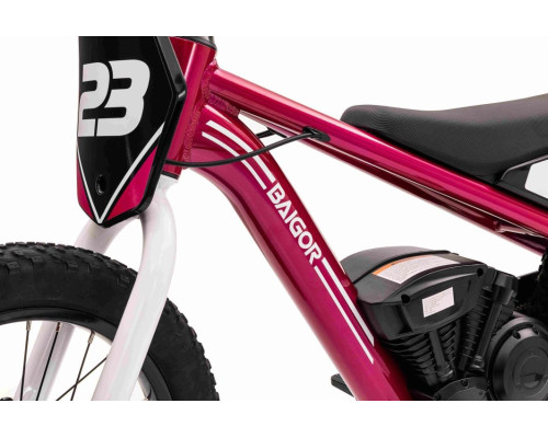 Дитячий акумуляторний мотоцикл BAIGOR 23 PRO Рожевий