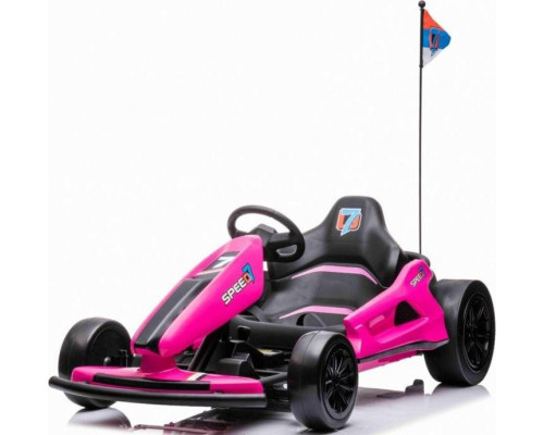 Дитячий акумуляторний картинг Speed ​​​​7 Drift King Рожевий