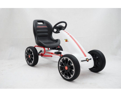 Дитячий педальний картинг ABARTH Білий