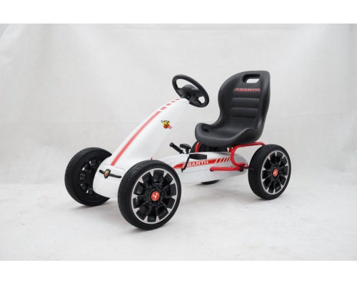 Дитячий педальний картинг ABARTH Білий