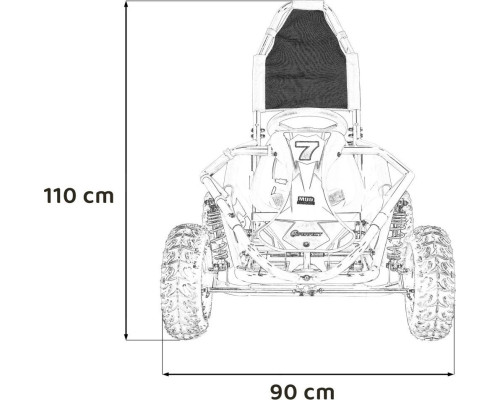 Дитячий акумуляторний картинг Gokart MUD MONSTER Чорний